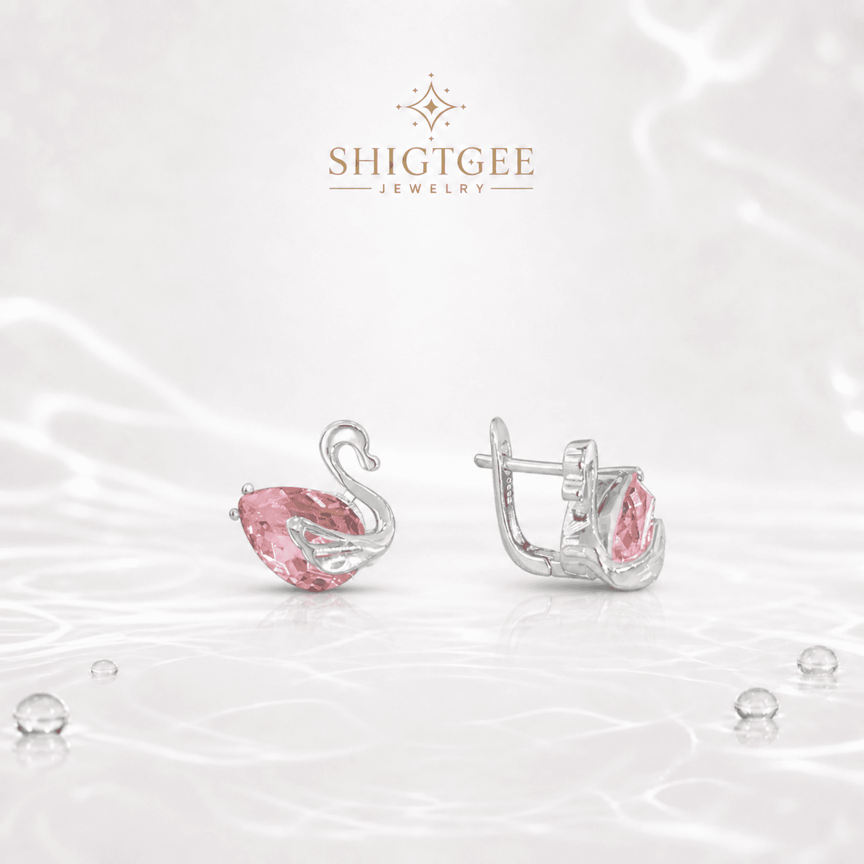 Swarovski Swan Earrings - 1